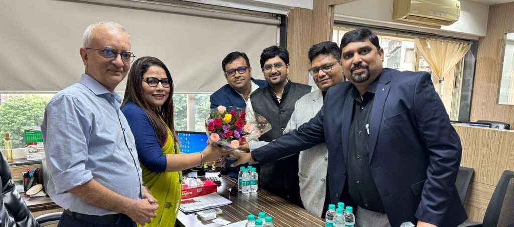 CMA Chaitanya Mohrir, Chairman WIRC, CMA Mihir Vyas, Hon. Secretary WIRC, CMA Nanty Shah, Treasurer WIRC and CMA Arindam Goswami, Vice Chairman WIRC had a meeting with CS Amrita DC Nautiyal, Chairperson WIRC of ICSI on 22nd August 2023