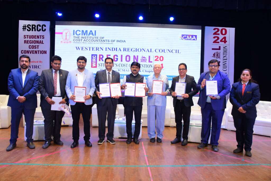 MCQ Question bank & answers book for Intermediate & Final Examination & Colourful Souvenir being released at the hands of the dignitaries