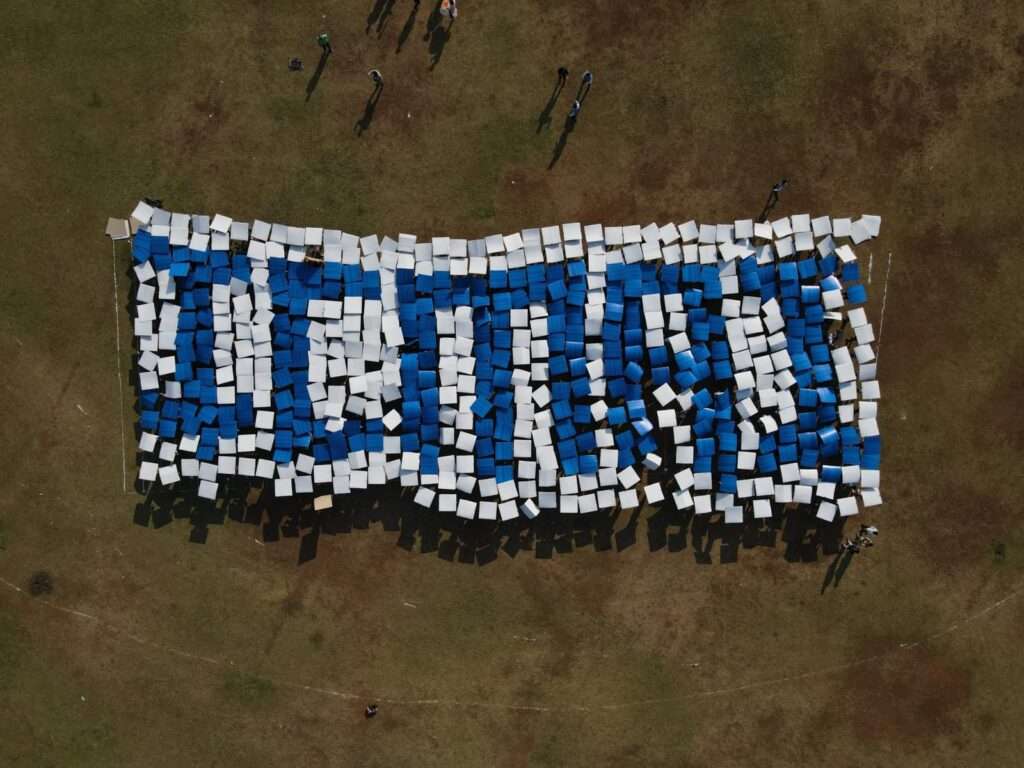 “World Book of Record of Largest Human Mosaic of ICMAI Logo” involving more than 750 participants during Students Regional Cost Convention held on 17th & 18th February, 2024 at Nashik.